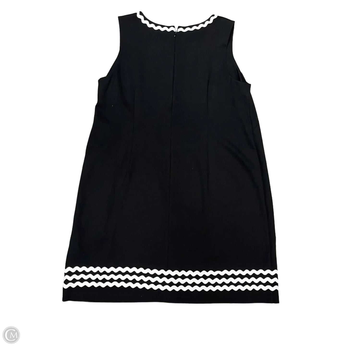 Dress Casual Midi By Talbots In Black & White, Size: 1x