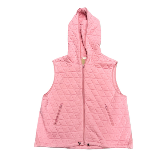 Vest Puffer & Quilted By Kori America In Pink, Size: 1x