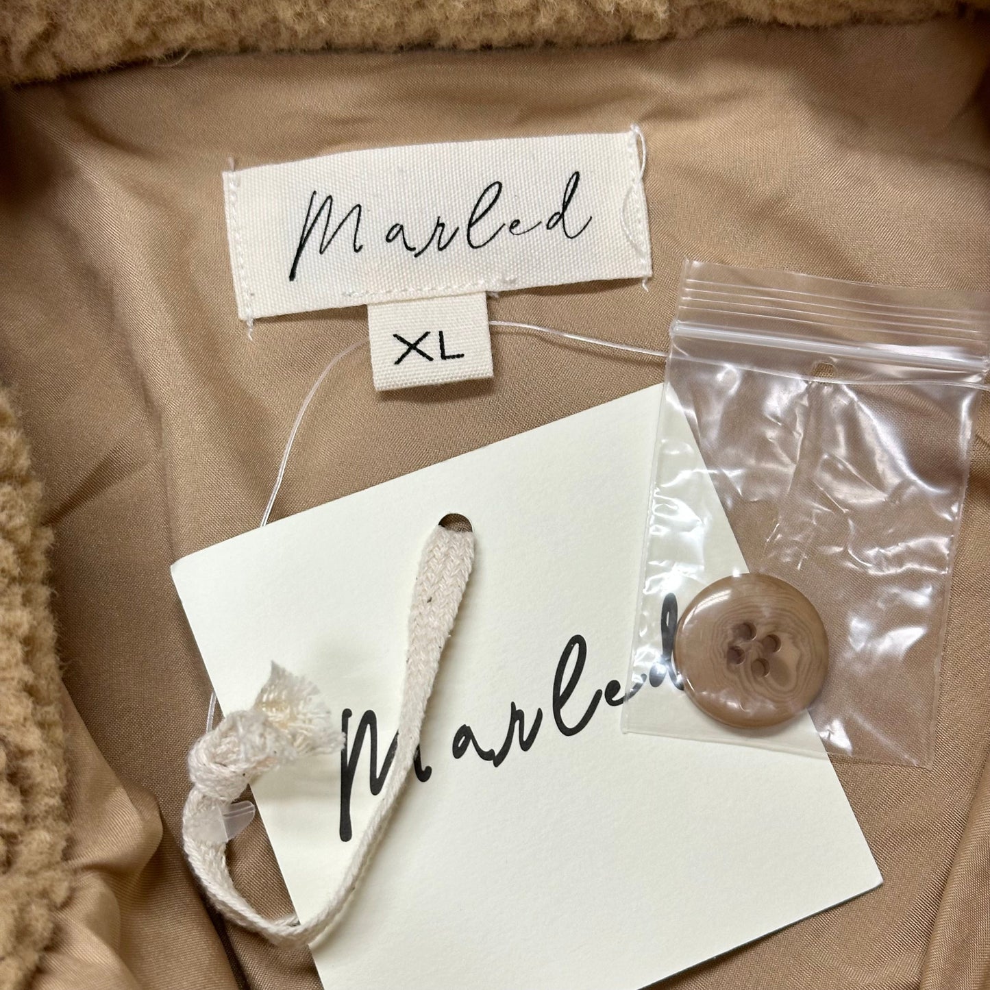 Jacket Shirt By Marled In Tan, Size: Xl