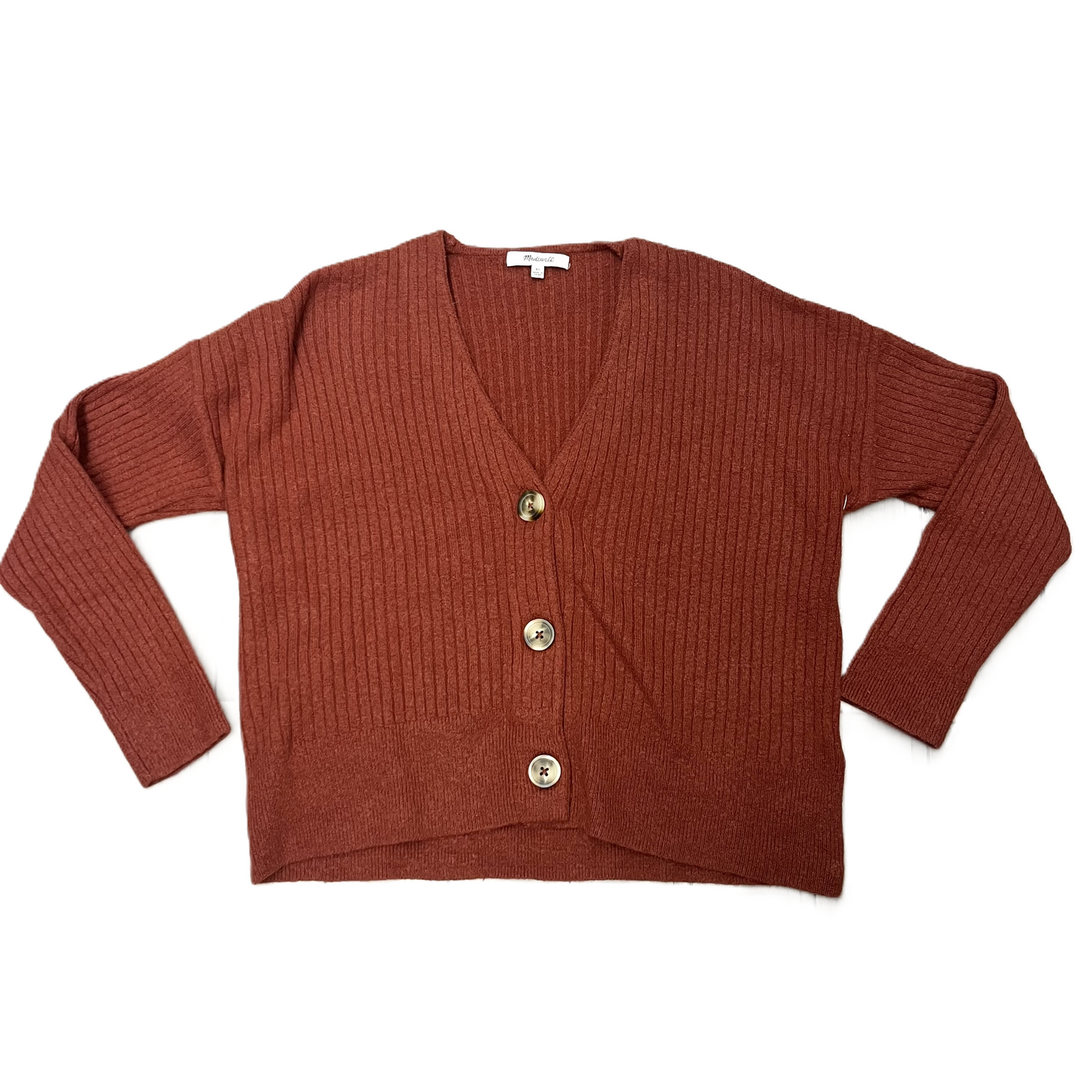 Sweater Cardigan By Madewell In Orange, Size: Xs