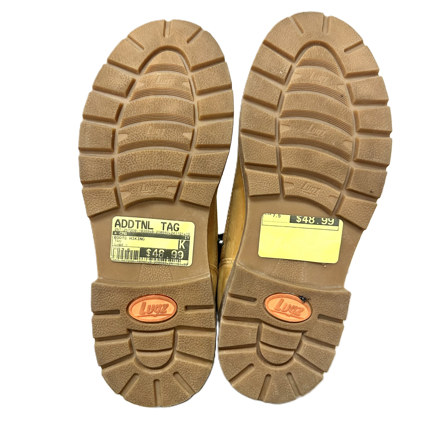 Boots Hiking By Lugz, In Tan, Size: 7.5