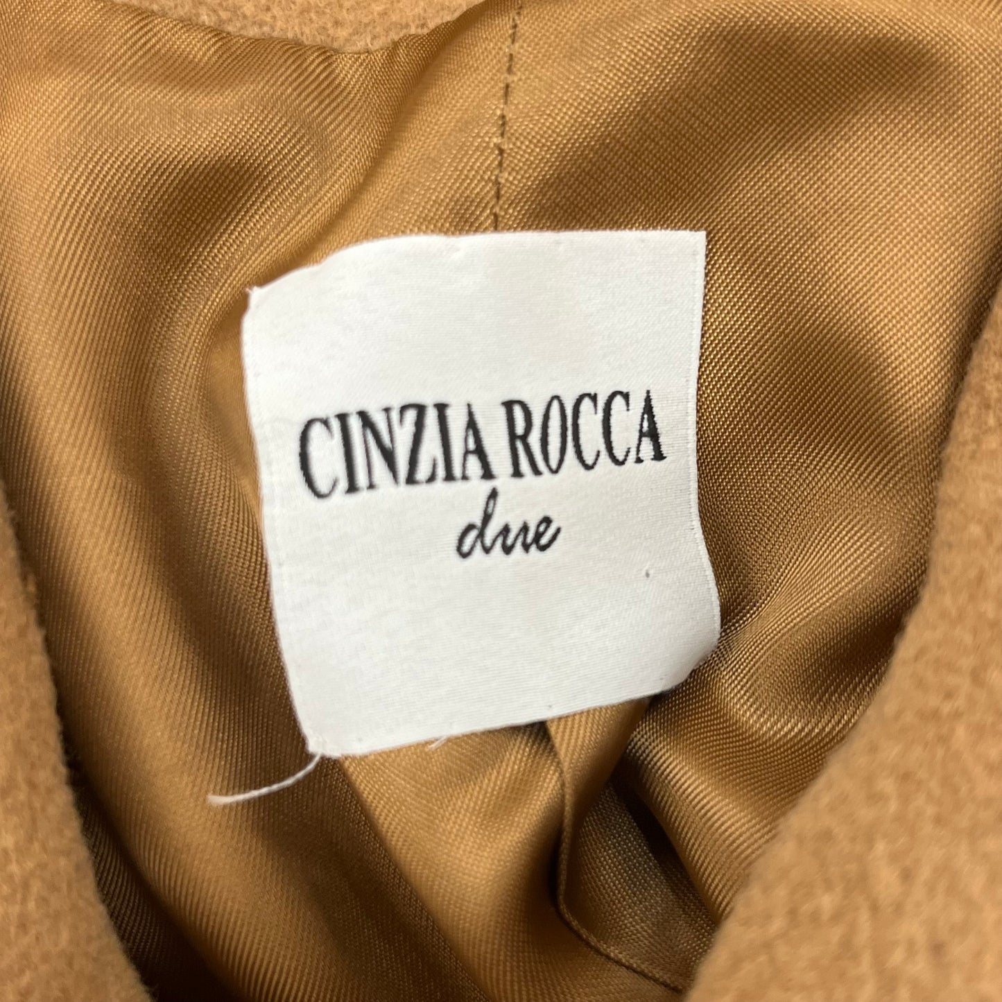 Coat Wool By Cinzia Rocca In Tan, Size: Xl