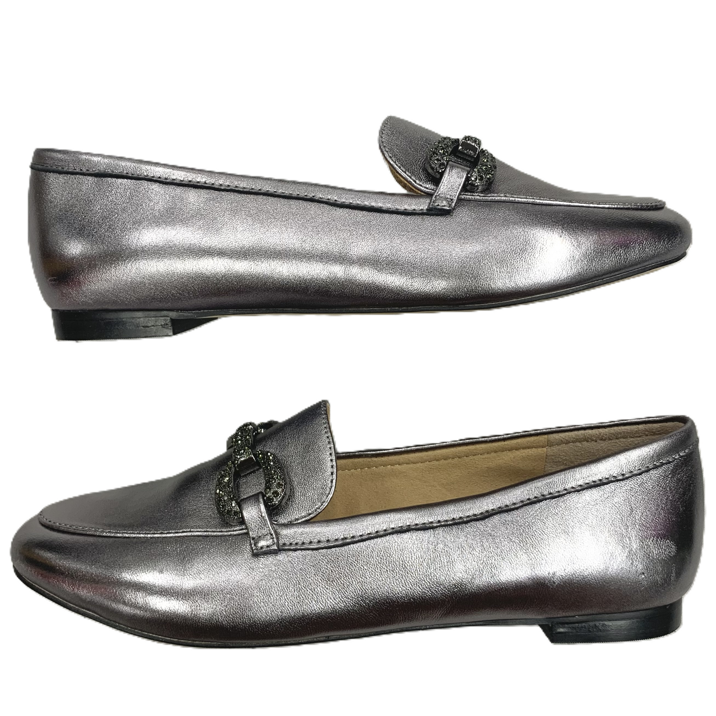 Shoes Flats By Talbots In Silver, Size: 7