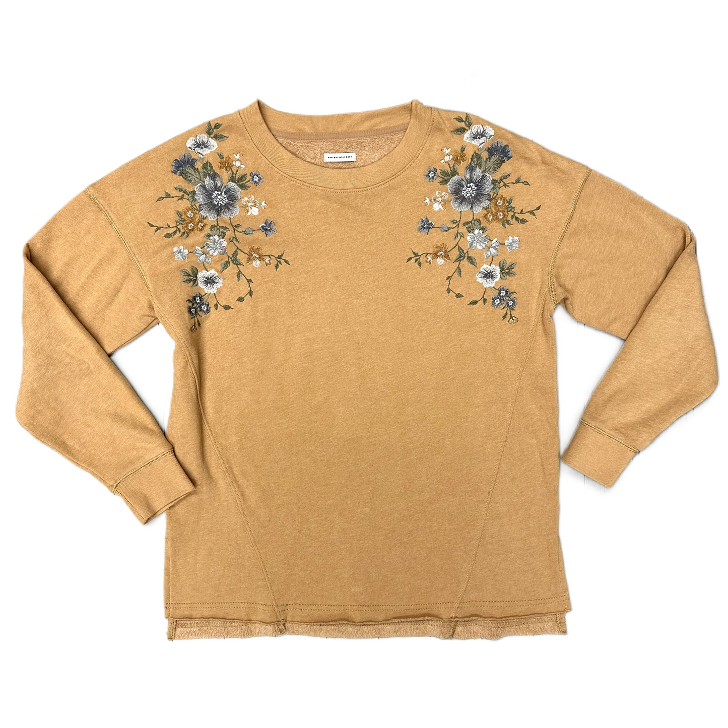 Sweatshirt Crewneck By American Eagle In Tan, Size: S