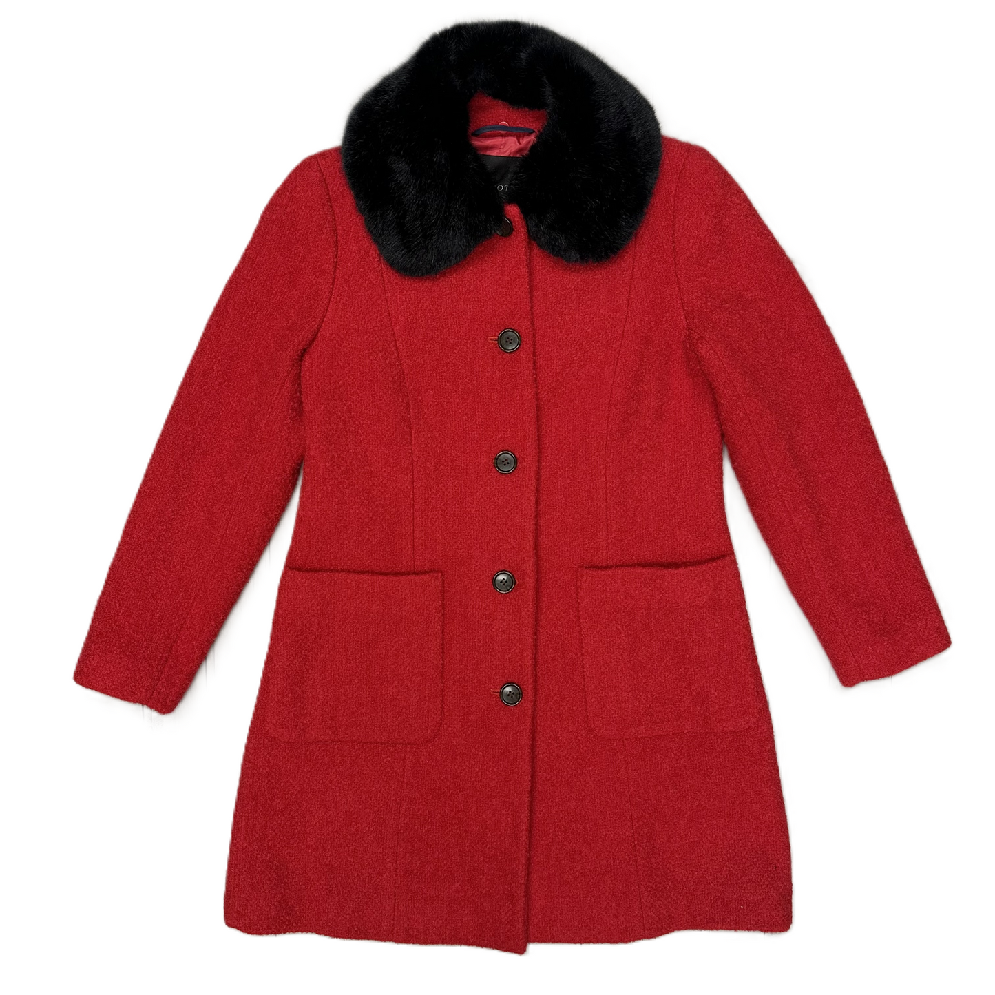 Coat Wool By Talbots In Red, Size: S