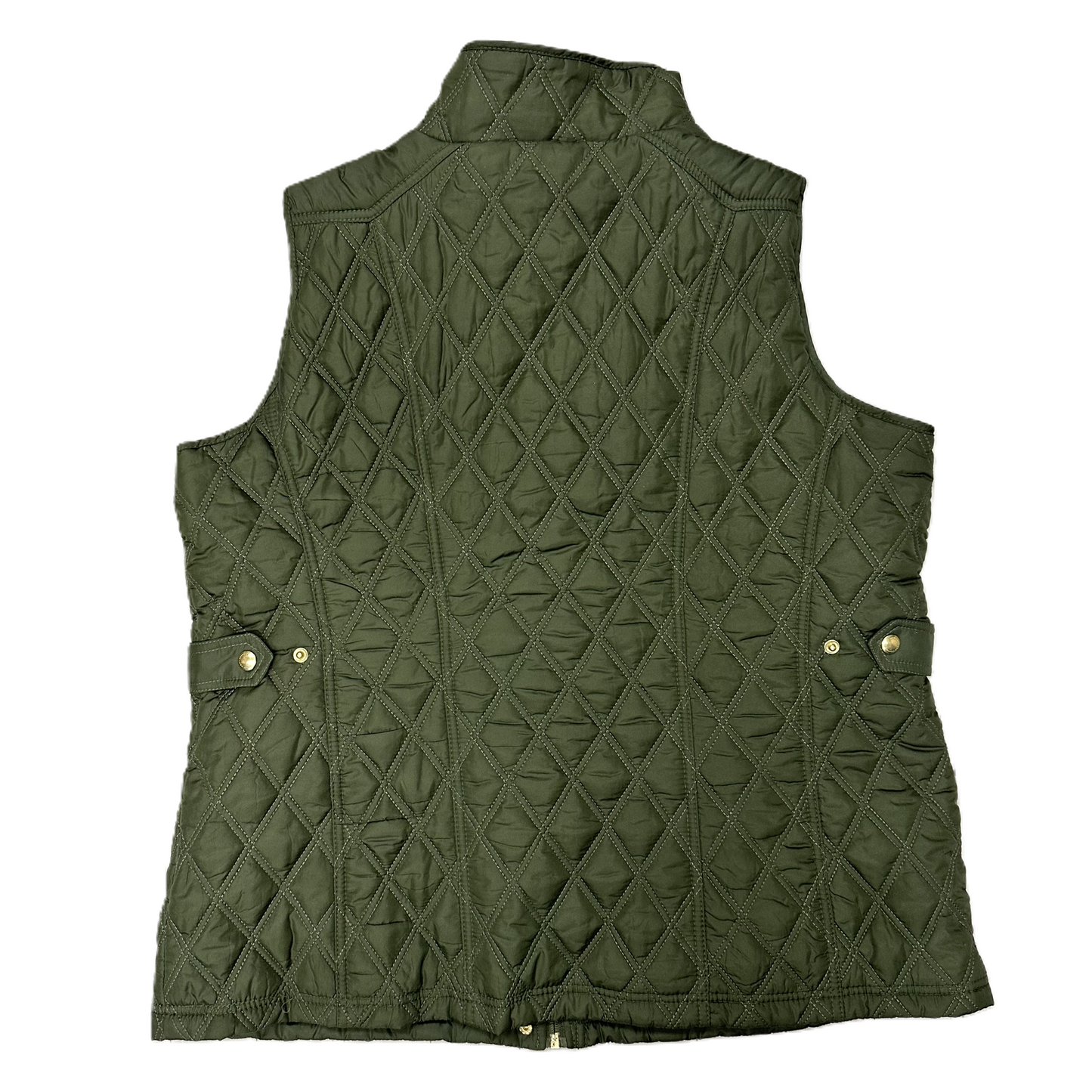 Vest Puffer & Quilted By Weatherproof In Green, Size: 1x