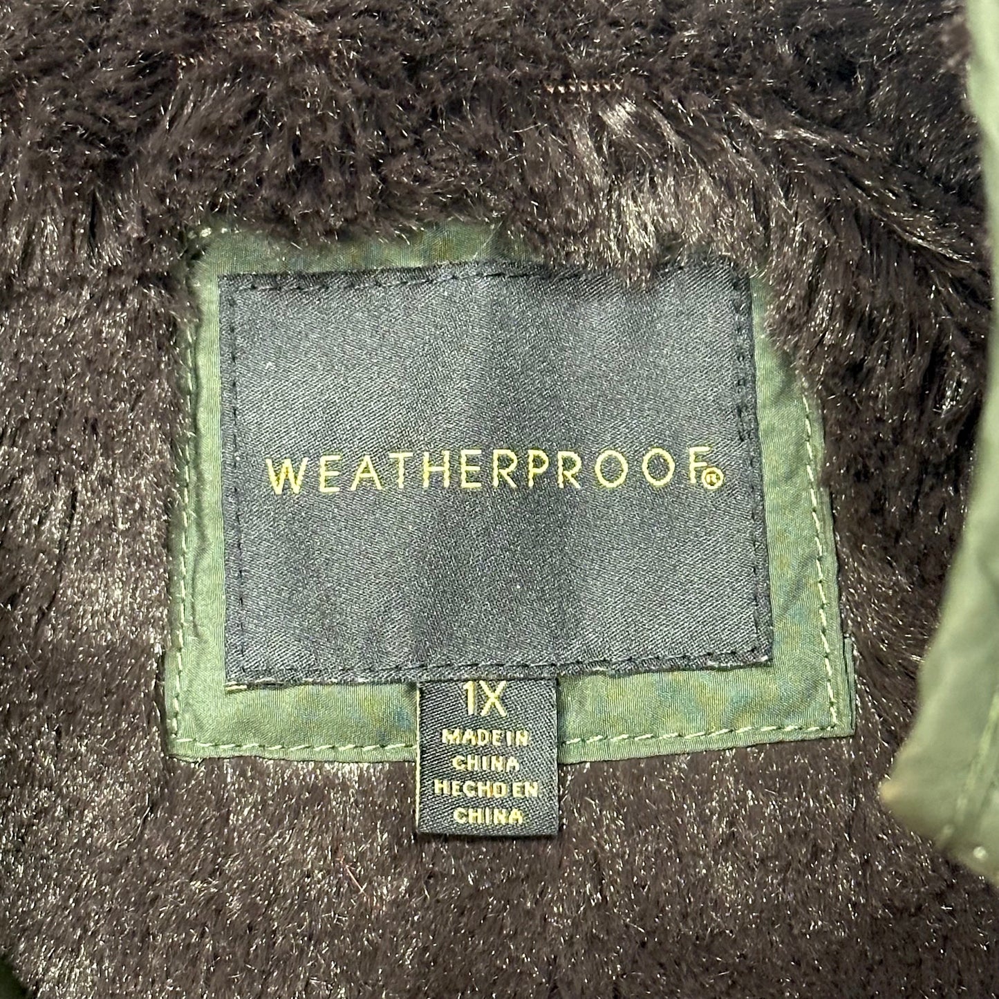 Vest Puffer & Quilted By Weatherproof In Green, Size: 1x