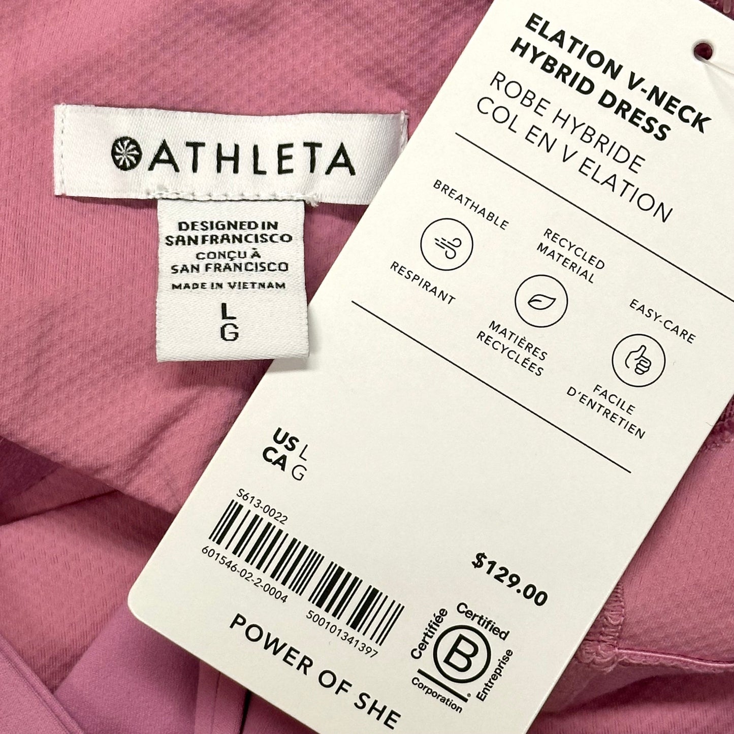 Dress Casual Maxi By Athleta In Pink, Size: L