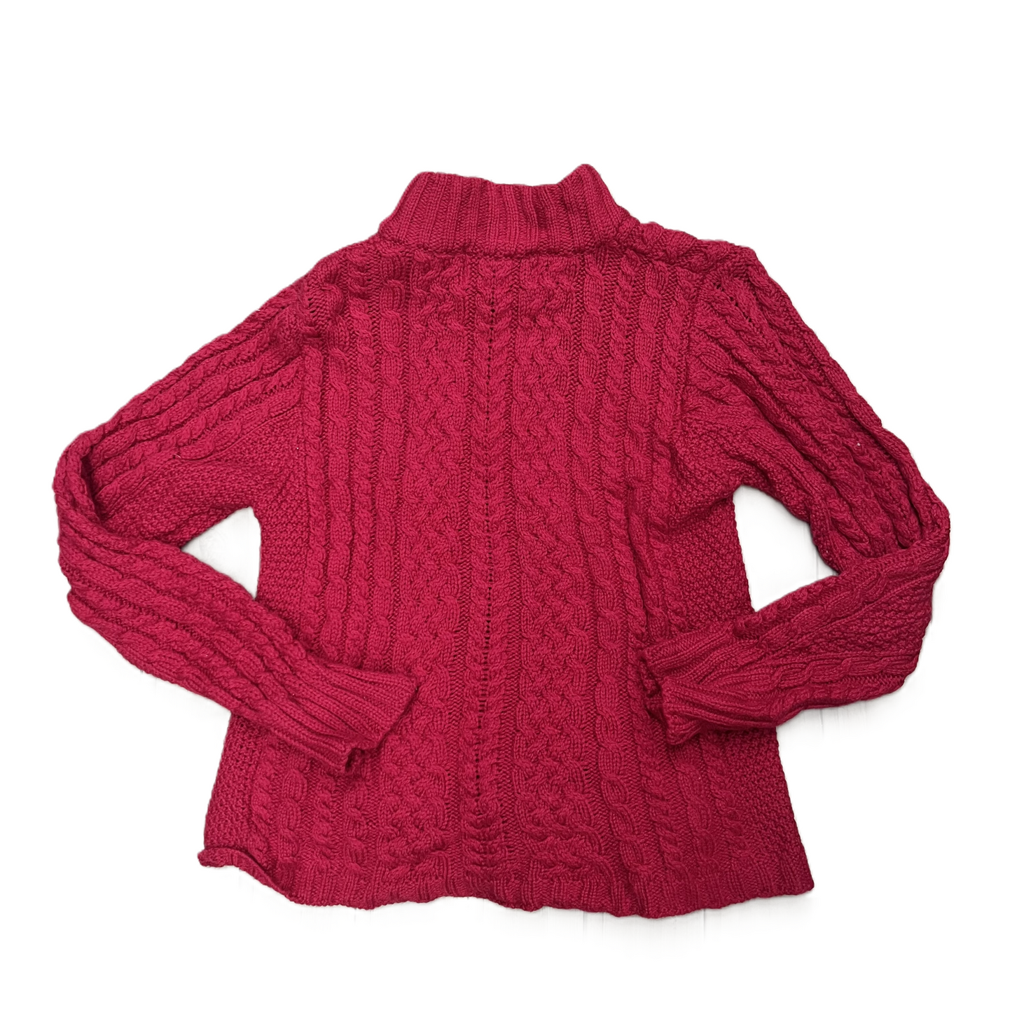 Sweater Cardigan By Arancrafts In Red, Size: Xs