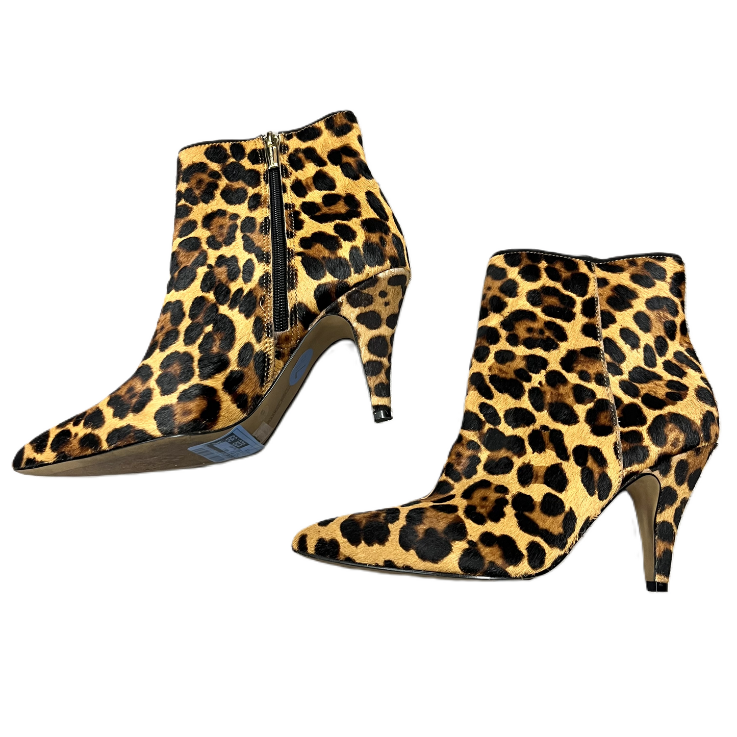 Boots Ankle Heels By Vince Camuto In Leopard Print, Size: 7.5