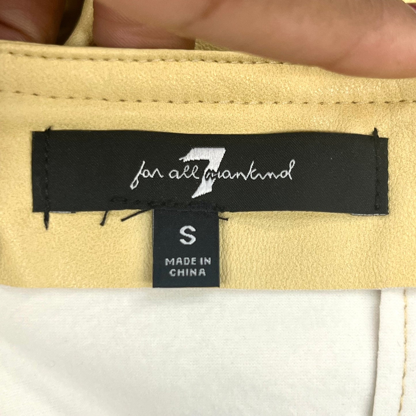 Top Short Sleeve By 7 For All Mankind In Yellow, Size: S