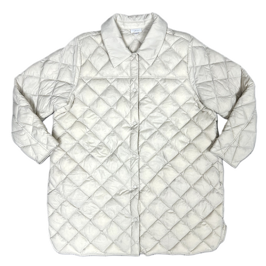 Coat Puffer & Quilted By J. Jill In Cream, Size: 2x