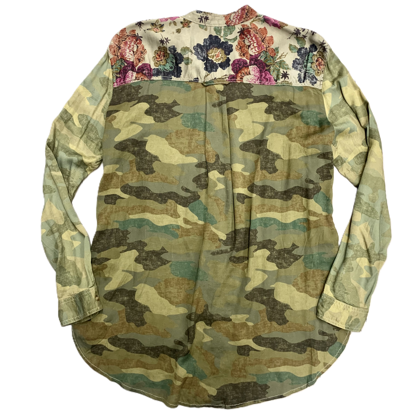 Top Long Sleeve By Pilcro In Camouflage Print, Size: S