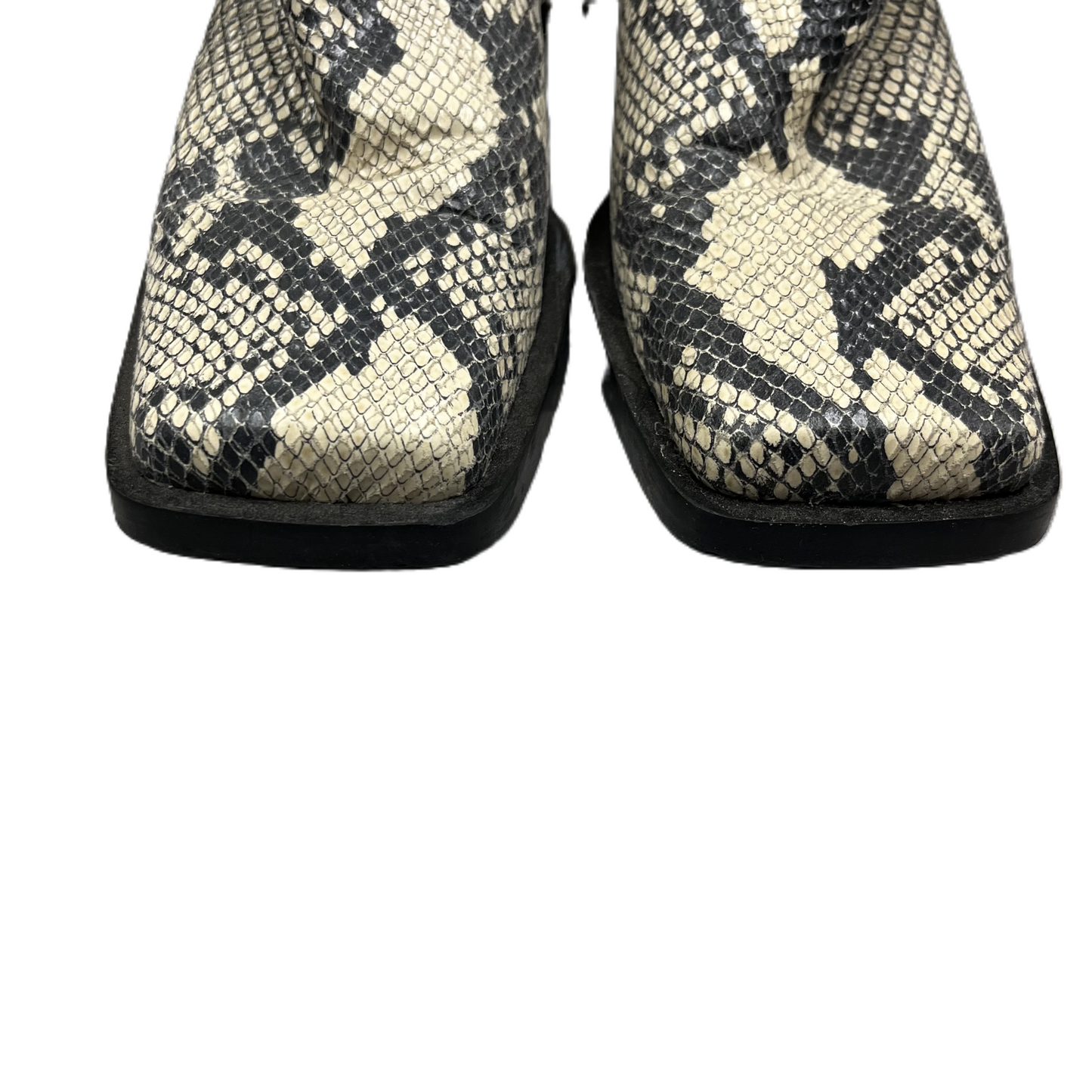 Boots Ankle Heels By Zara In Snakeskin Print, Size: 7.5