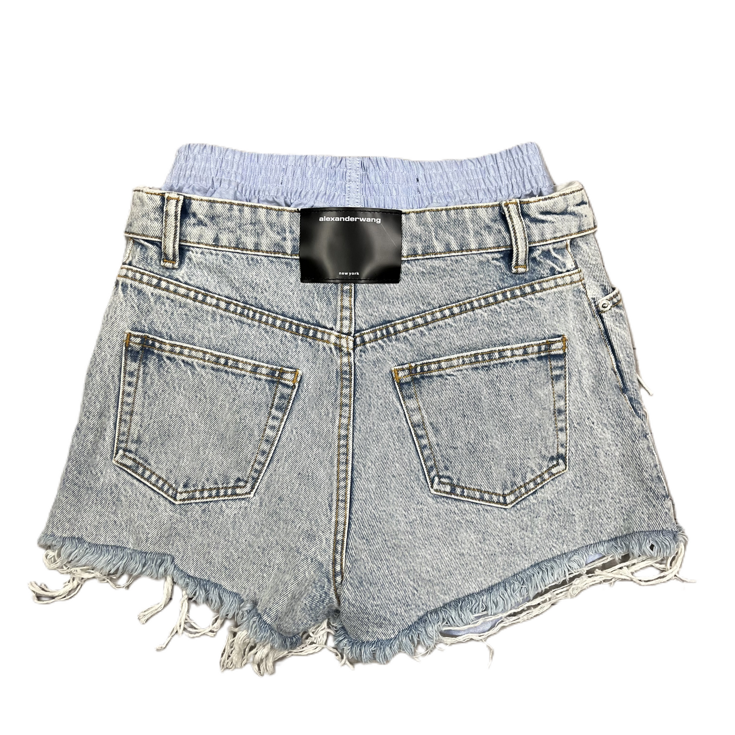 Shorts Luxury Designer By Alexander Wang In Blue Denim, Size: 0