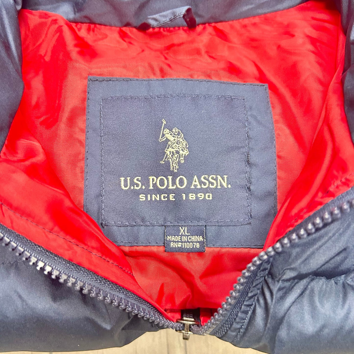 Vest Puffer & Quilted By Us Polo Assoc In Navy, Size: Xl