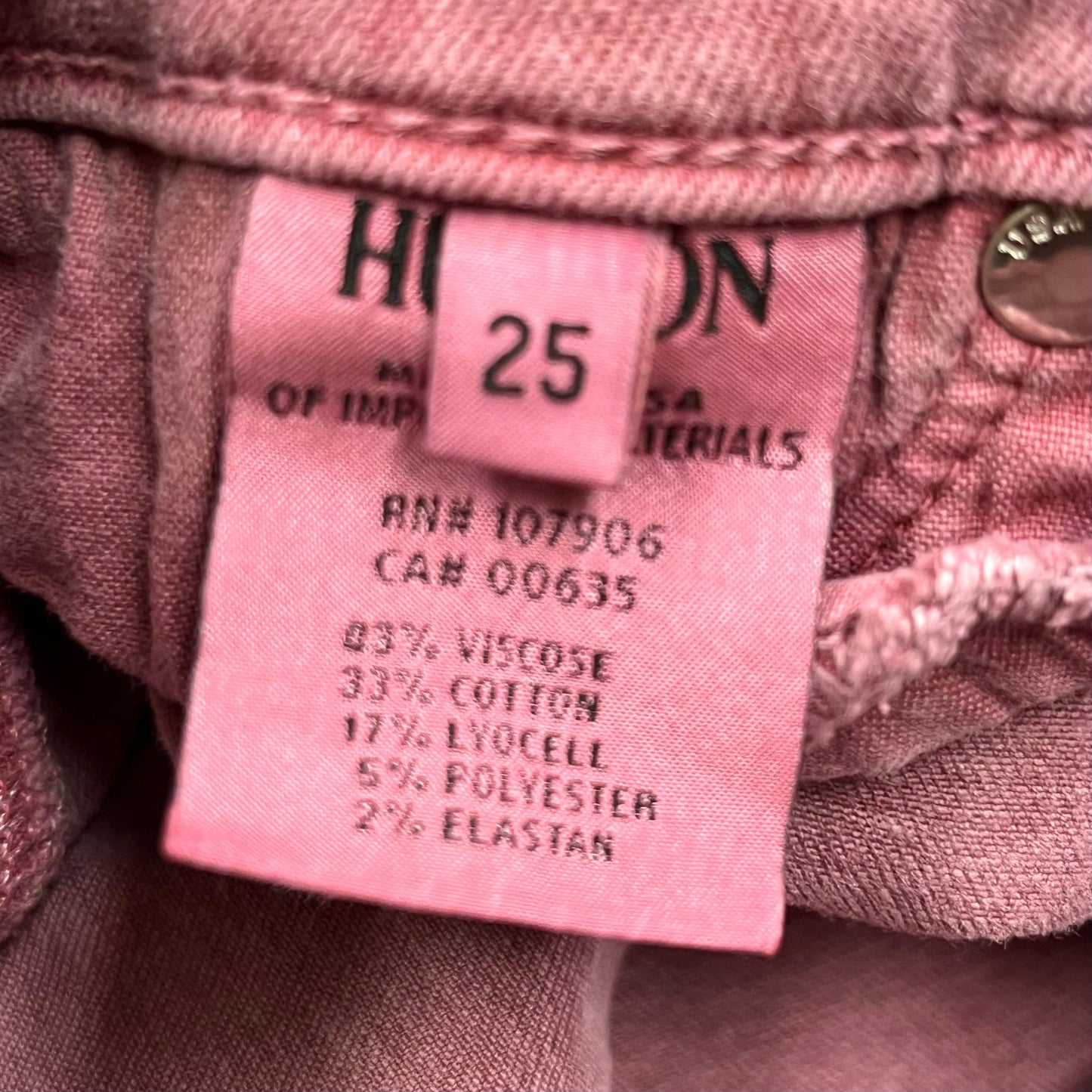 Jeans Flared By Hudson In Red Denim, Size: 0