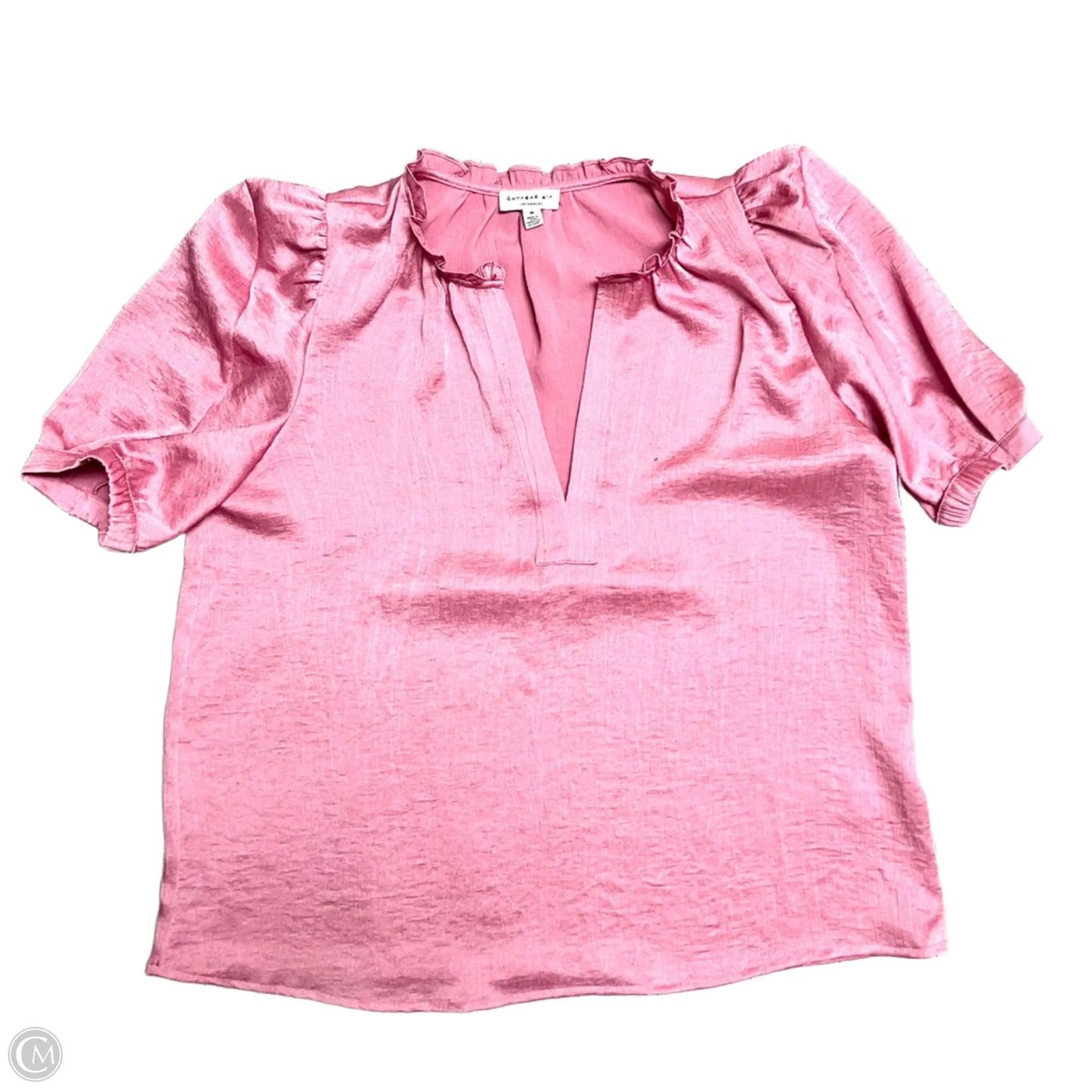 Top Short Sleeve By Current Air In Pink, Size: M
