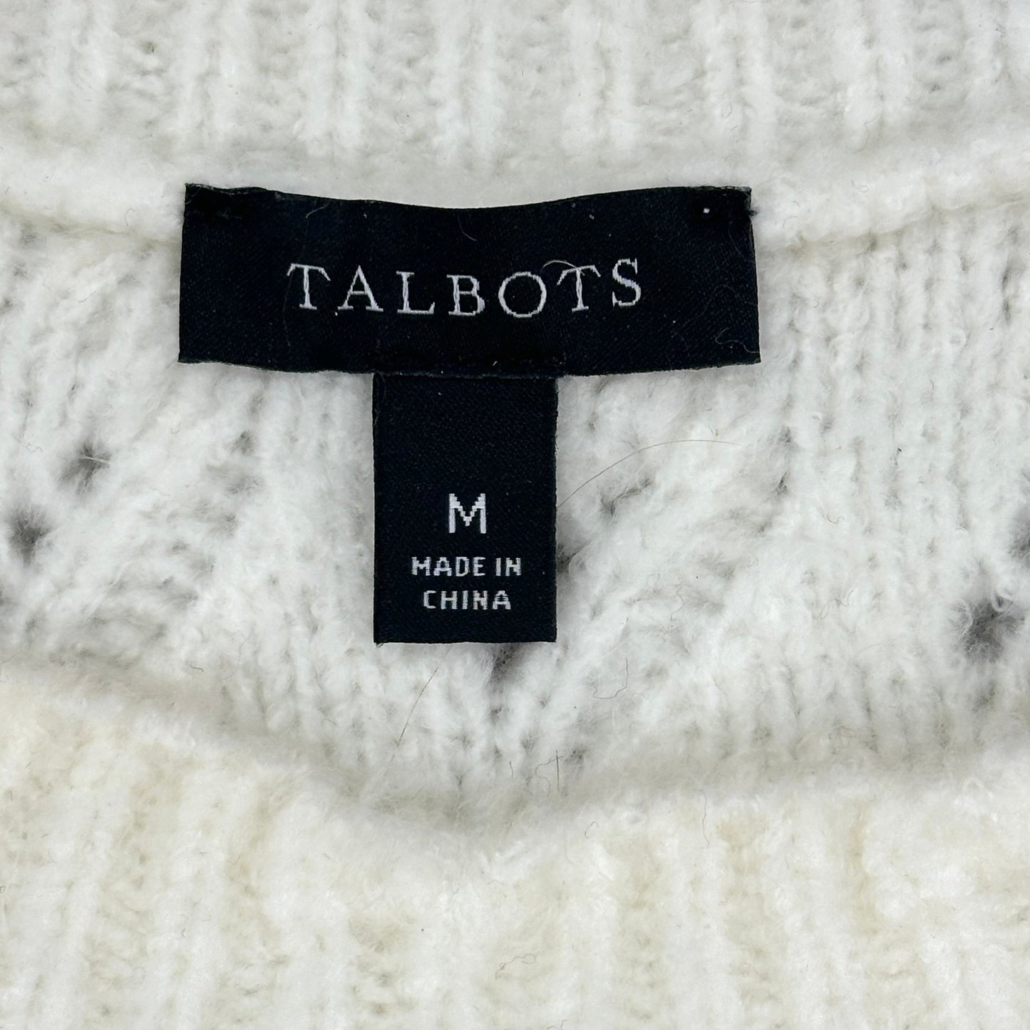 Sweater By Talbots In Cream, Size: M