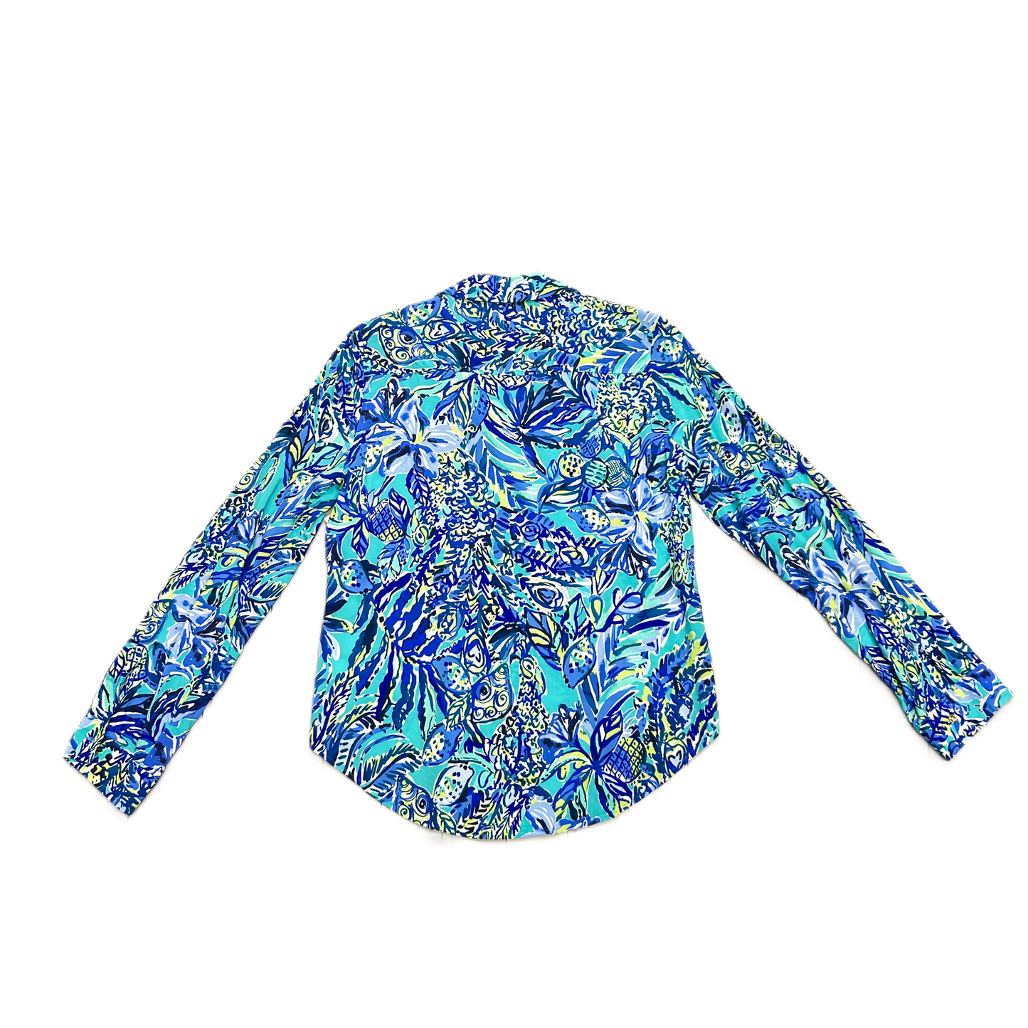 Top Long Sleeve Designer By Lilly Pulitzer In Teal, Size: S