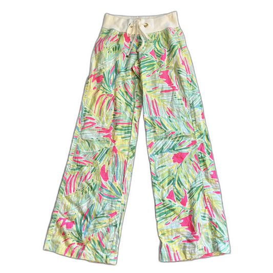 Pants Designer By Lilly Pulitzer In Green & Pink, Size: Xs