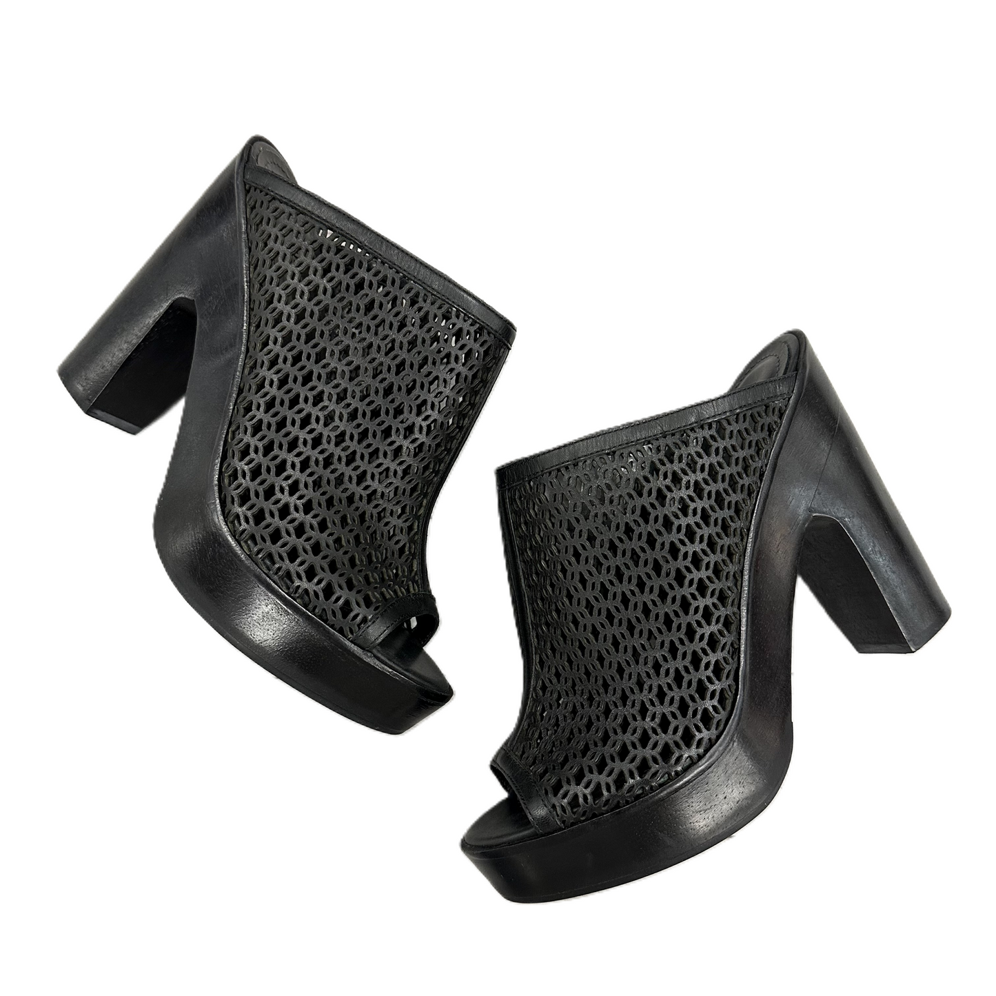 Sandals Heels Block By Pour La Victoire In Black, Size: 8