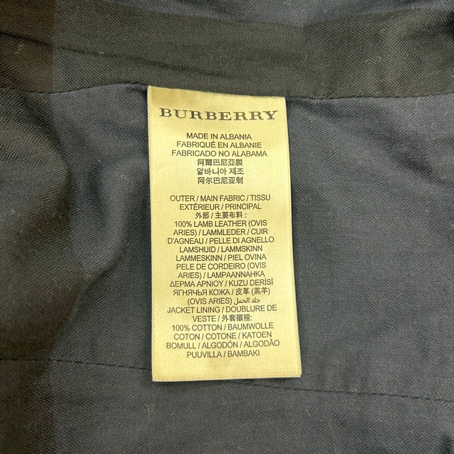 Jacket Luxury Designer By Burberry Brit In Black, Size: L