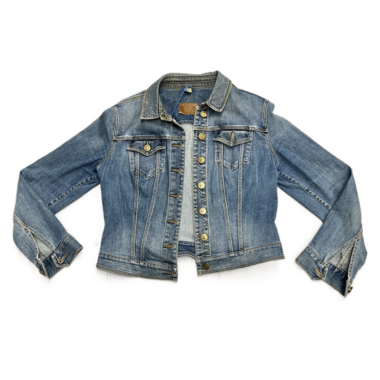 Jacket Luxury Designer By Burberry Brit In Blue Denim, Size: L