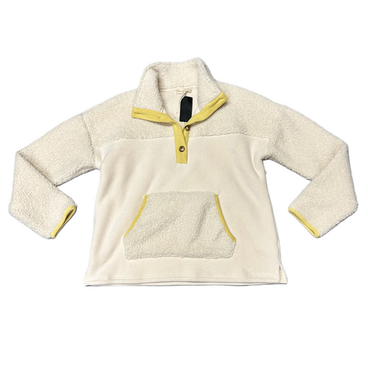 Sweatshirt Collar By Hem & Thread In Cream & Yellow, Size: M