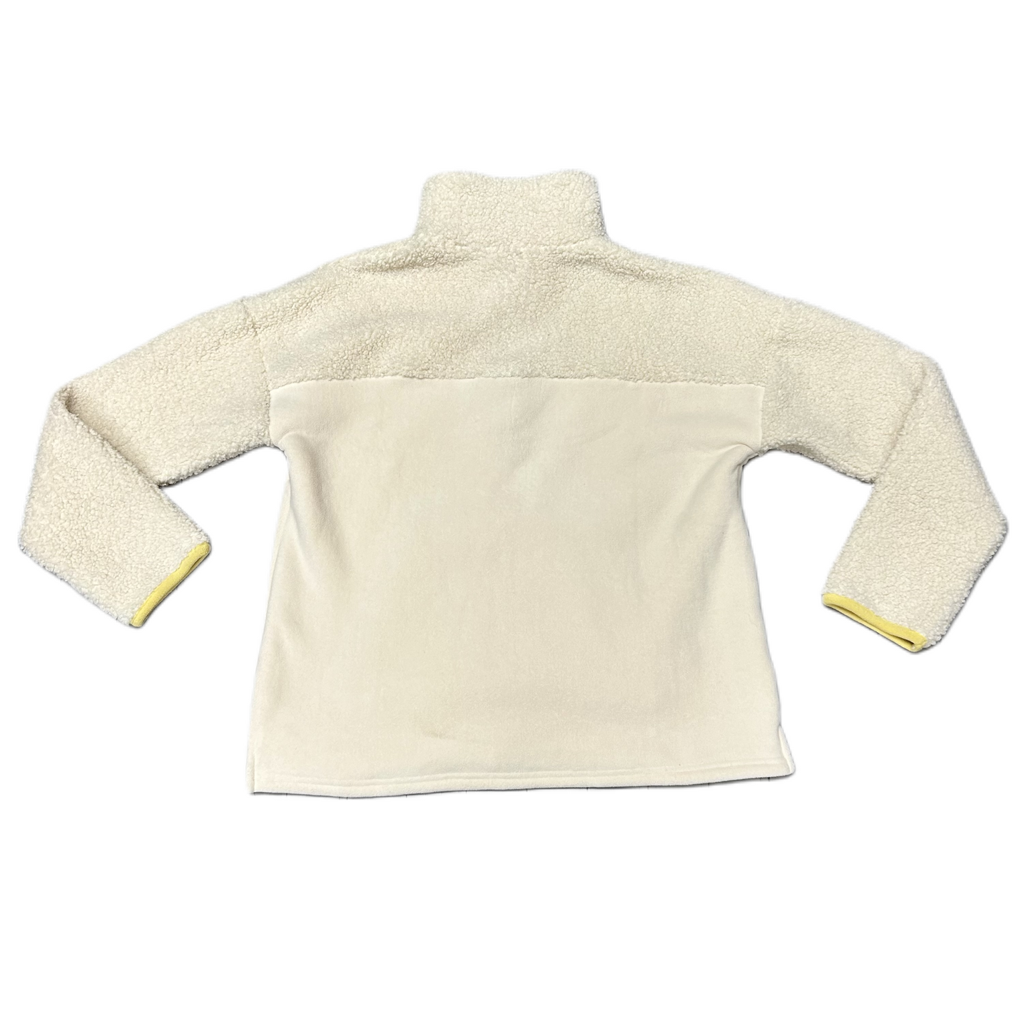 Sweatshirt Collar By Hem & Thread In Cream & Yellow, Size: M