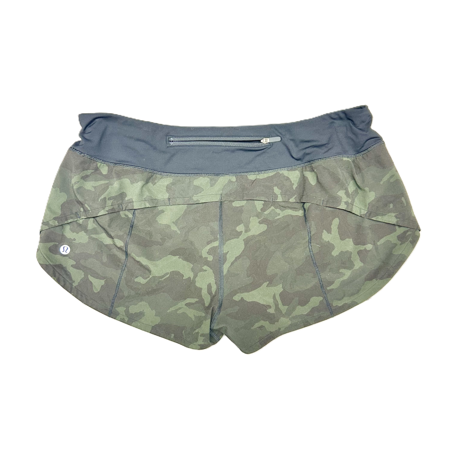 Athletic Shorts By Lululemon In Camouflage Print, Size: 10