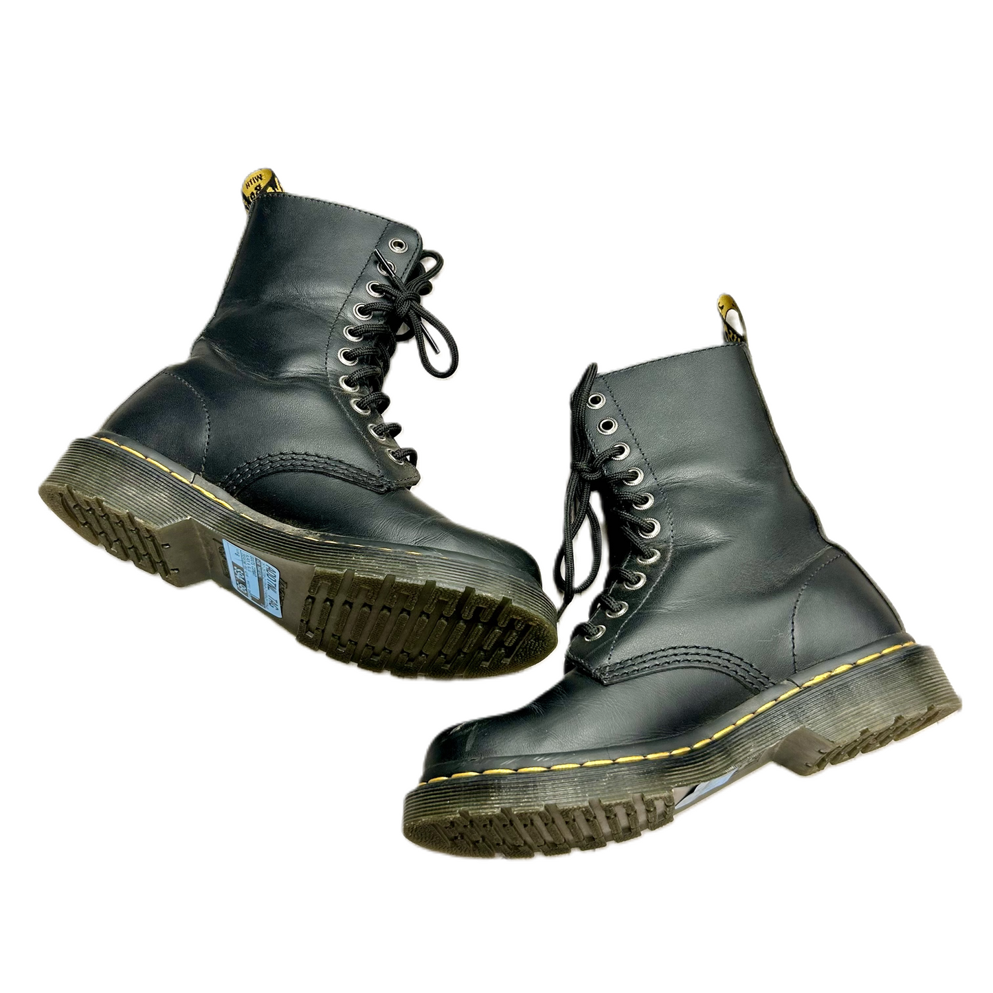 Boots Combat By Dr Martens In Black & Blue, Size: 6