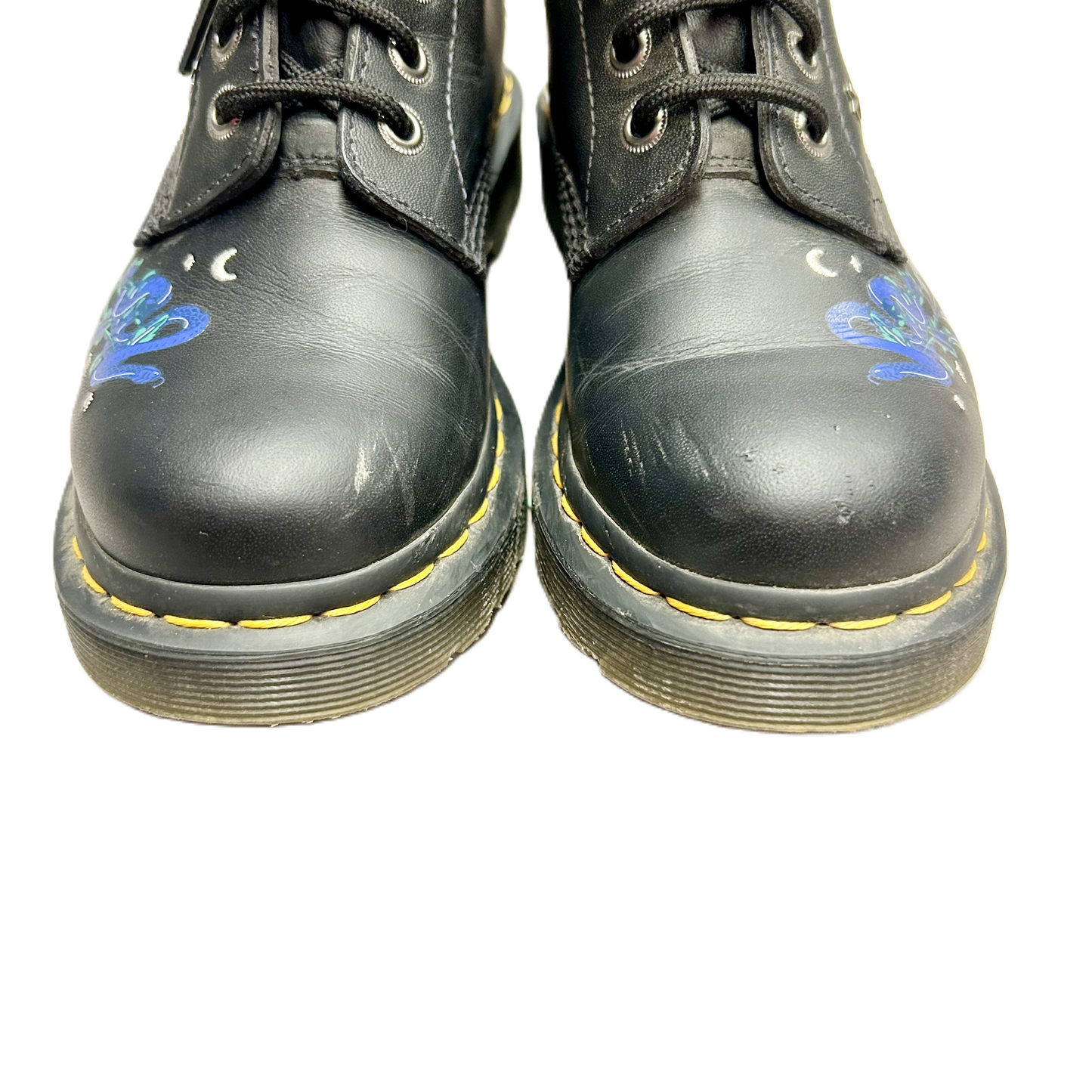 Boots Combat By Dr Martens In Black & Blue, Size: 6