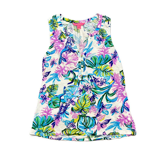 Top Sleeveless Designer By Lilly Pulitzer In Blue & Purple, Size: M