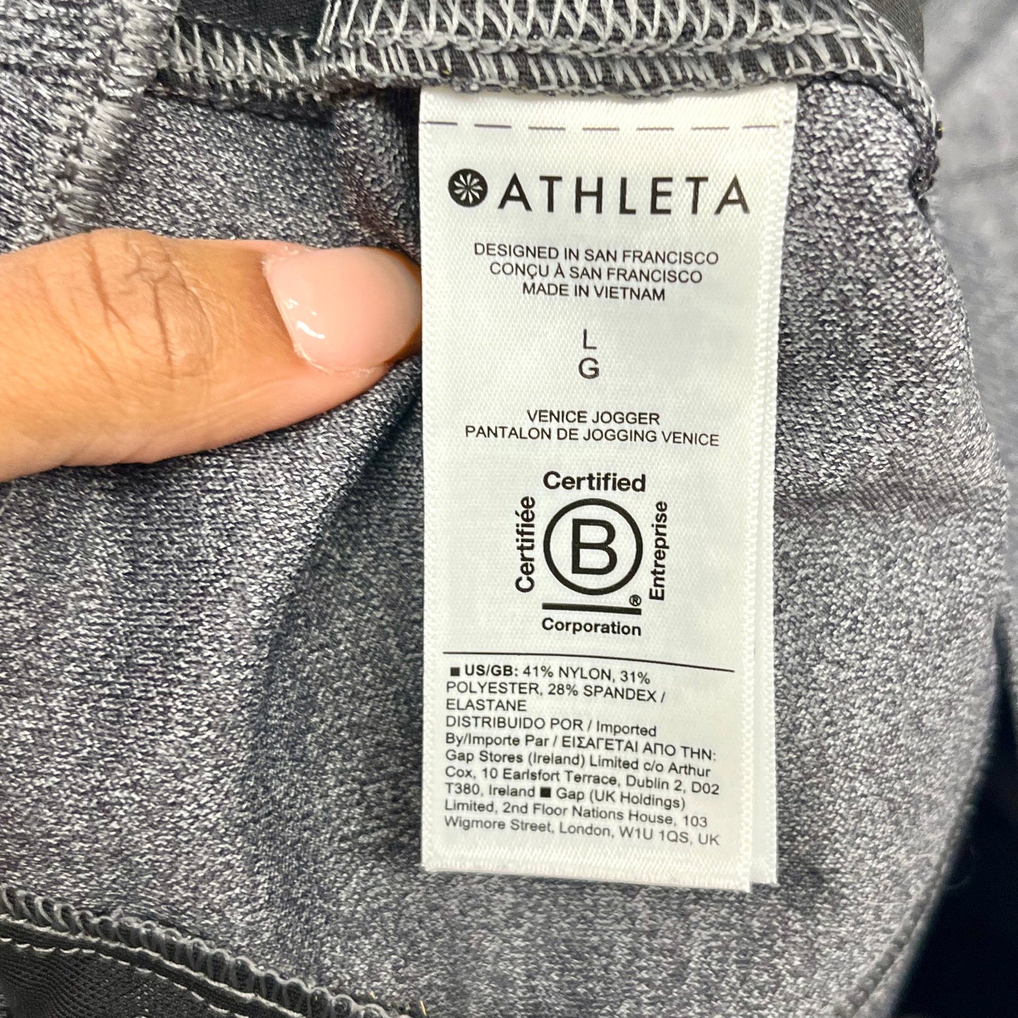 Athletic Pants By Athleta In Grey, Size: L