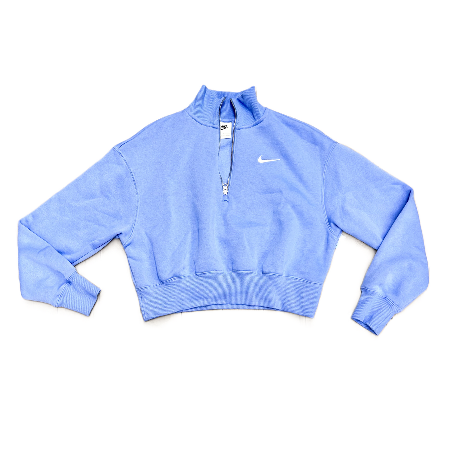 Sweatshirt Collar By Nike In Blue, Size: S