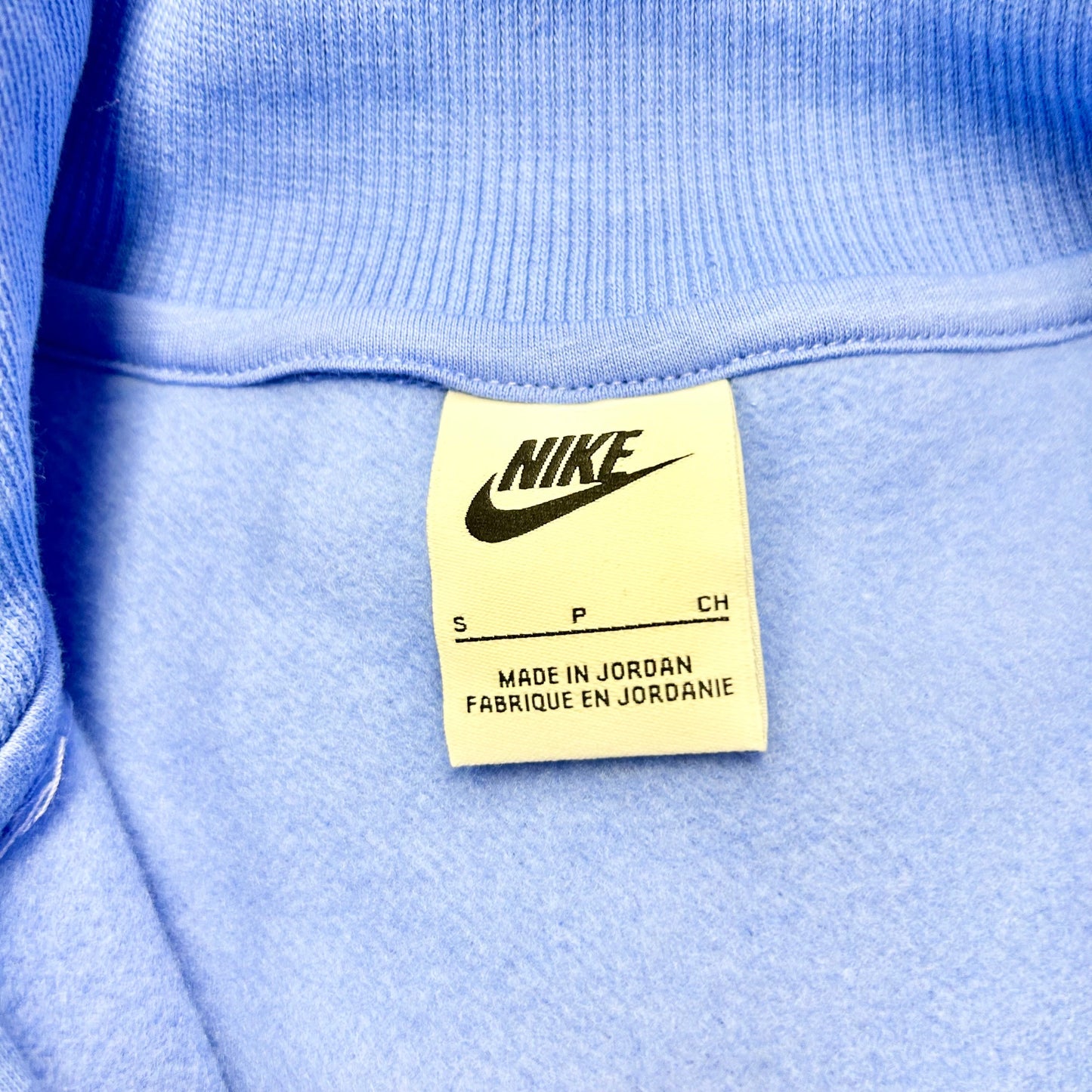 Sweatshirt Collar By Nike In Blue, Size: S