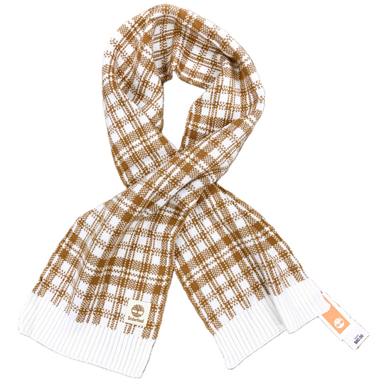 Scarf Winter By Timberland In Tan & White