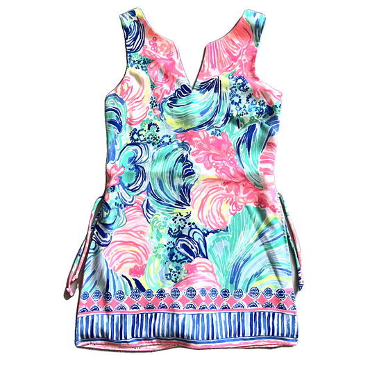 Romper Designer By Lilly Pulitzer In Blue & Pink, Size: Xs