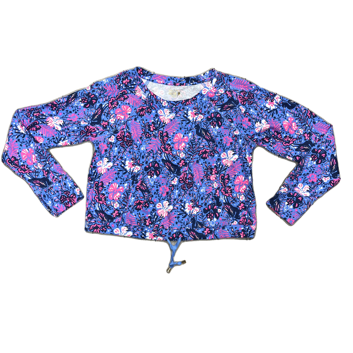 Sweatshirt Designer By Lilly Pulitzer In Blue & Pink, Size: L