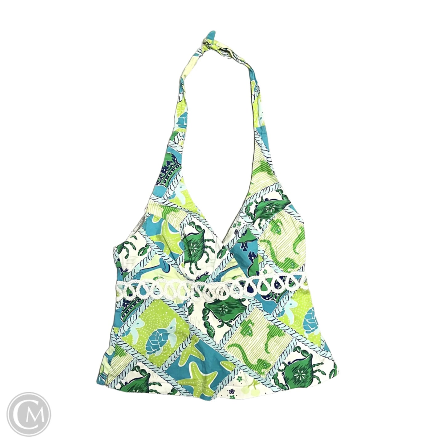 Top Sleeveless Designer By Lilly Pulitzer In Blue & Green, Size: S