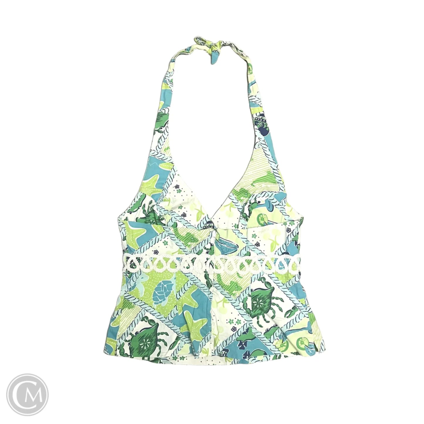 Top Sleeveless Designer By Lilly Pulitzer In Blue & Green, Size: S