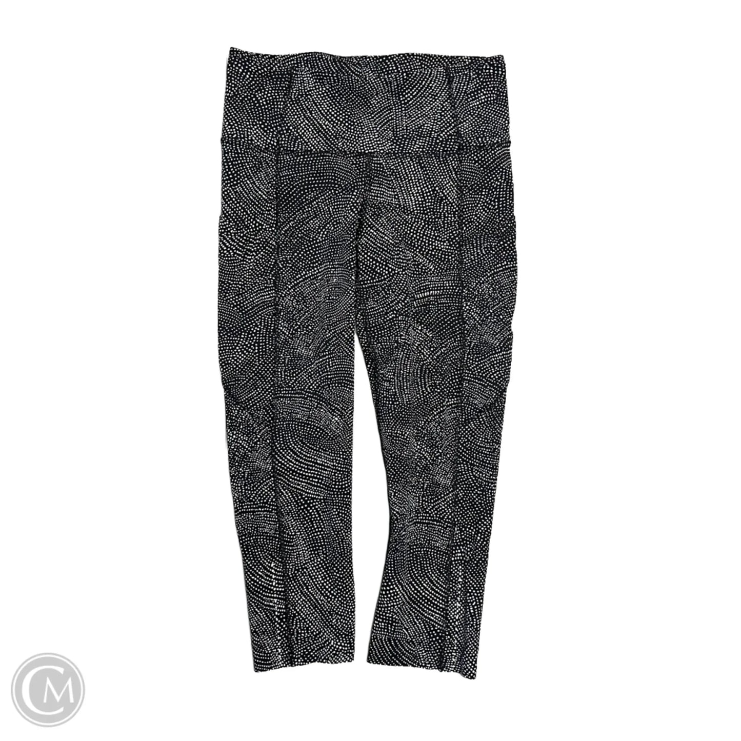 Athletic Capris By Lululemon In Black & White, Size: 4