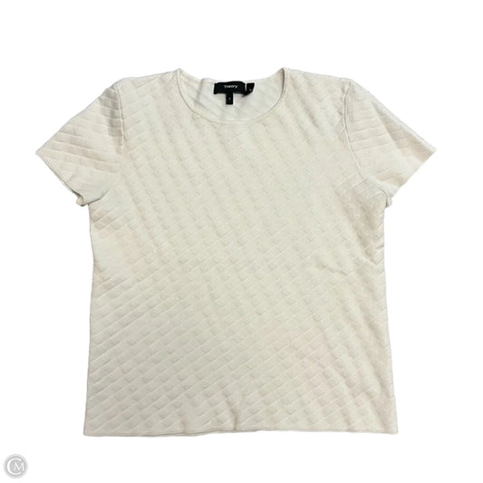 Top Short Sleeve By Theory In White, Size: S