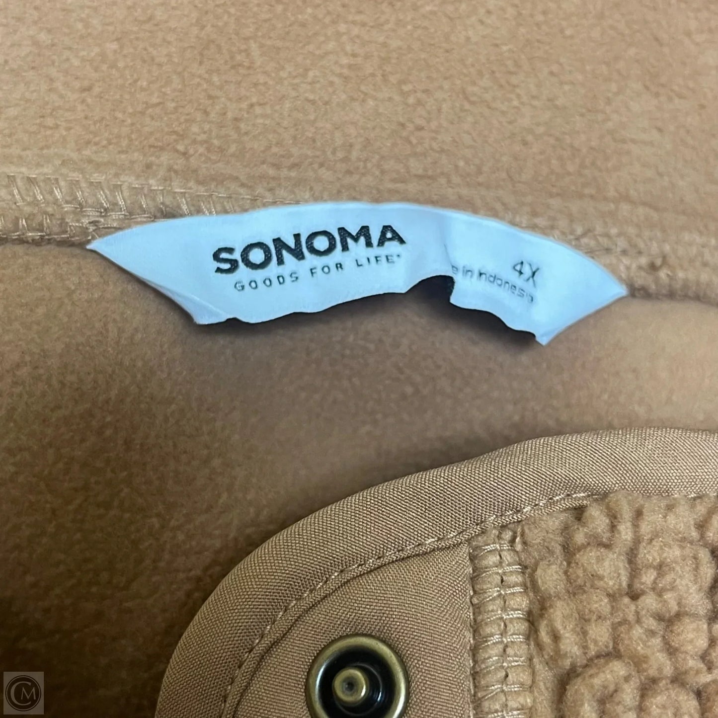 Jacket Faux Fur & Sherpa By Sonoma In Tan, Size: 4x