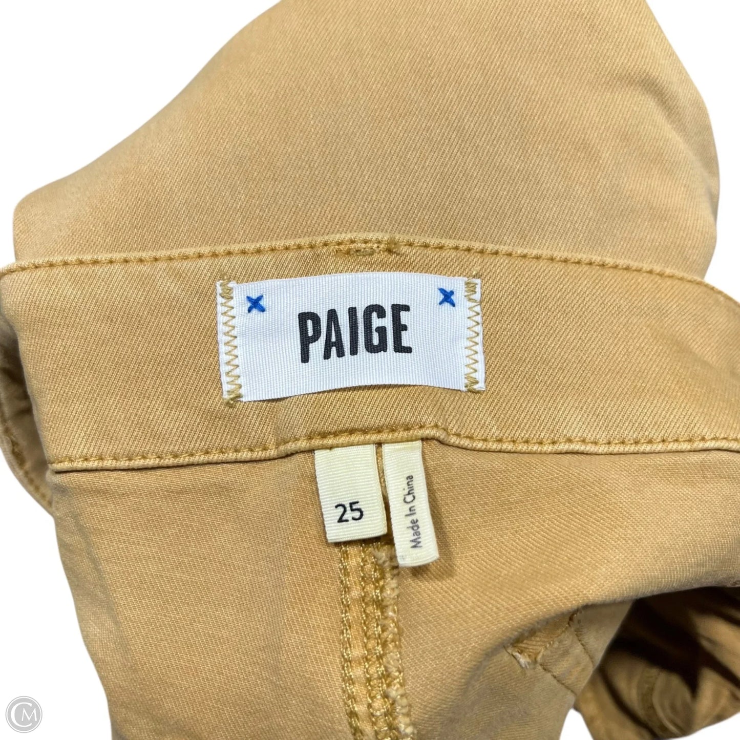 Jeans Wide Leg By Paige In Tan Denim, Size: 2
