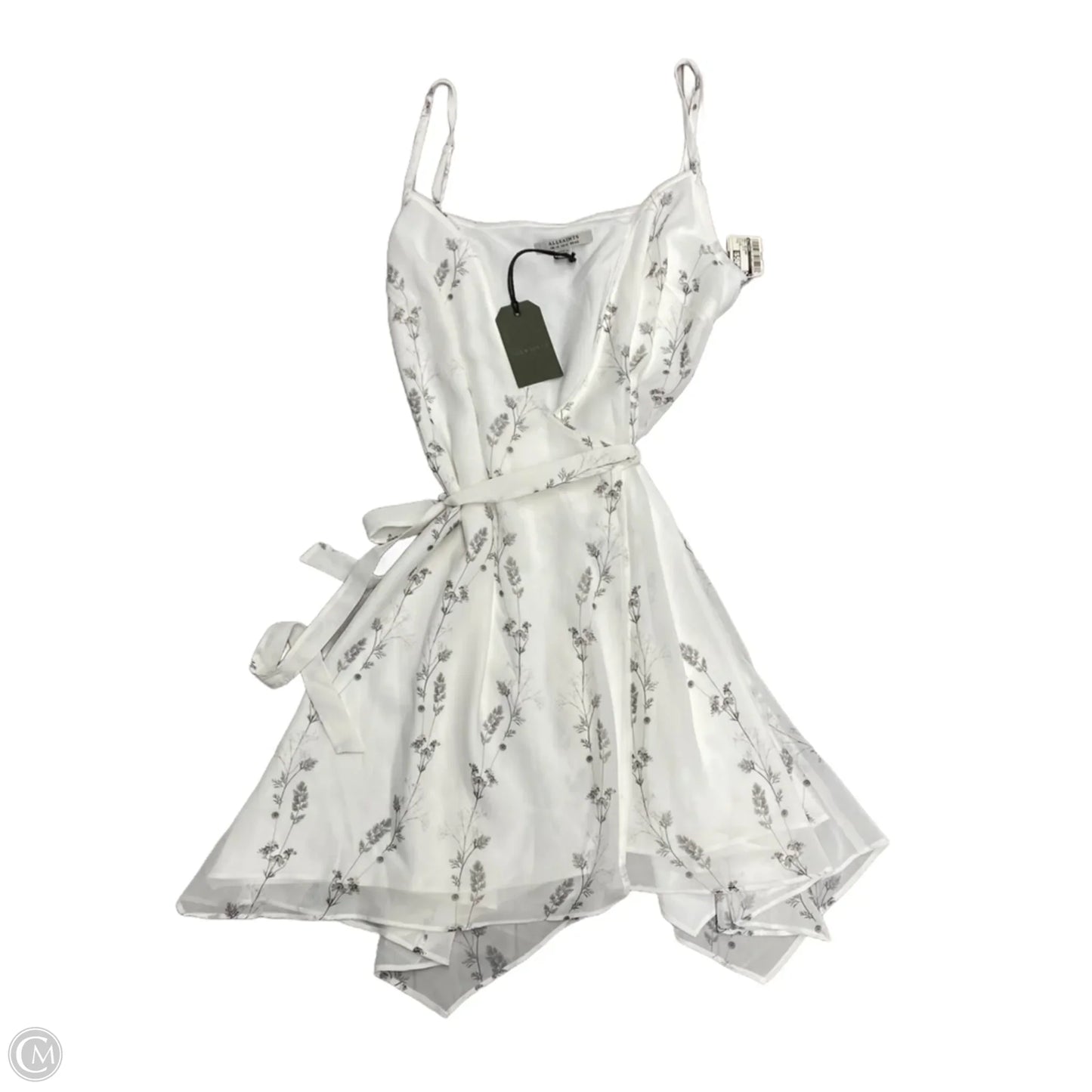 Dress Designer By All Saints In Grey & White, Size: M