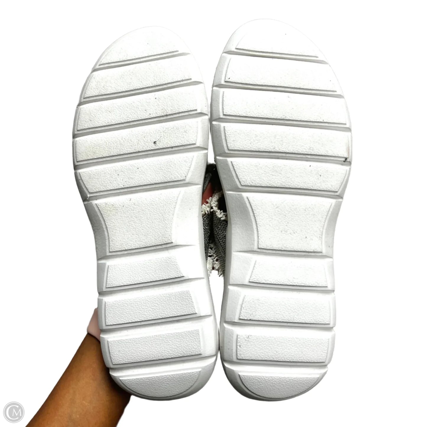 Sandals Heels Platform By Vaneli In Gold & White, Size: 9