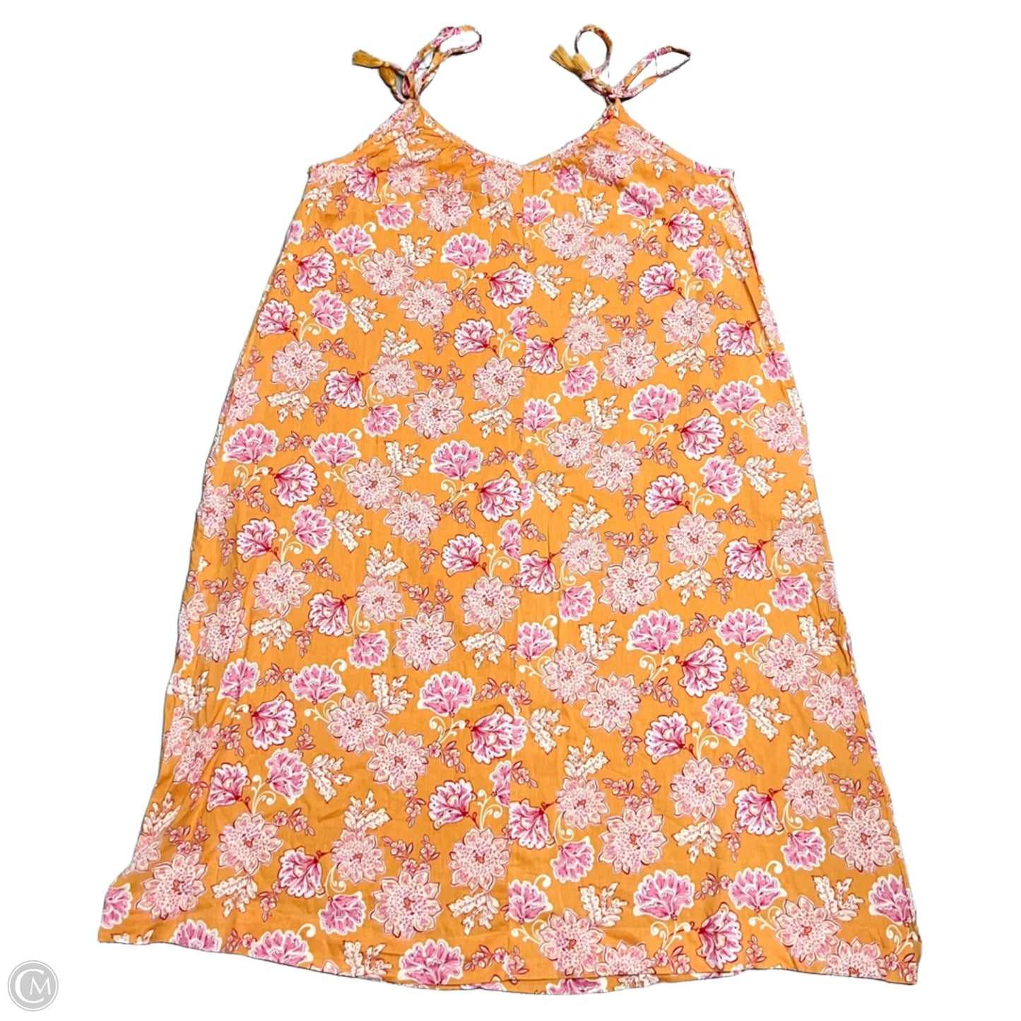 Dress Casual Maxi By Old Navy In Orange & Pink, Size: L