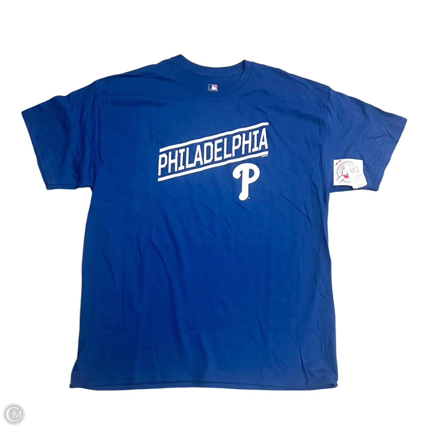 Top Short Sleeve By Mlb In Blue, Size: Xl